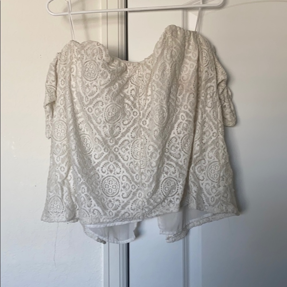 Strapless Lace Blouse